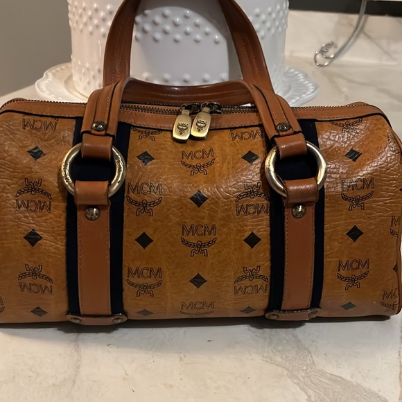 MCM Brown Boston Bag - Picture 4 of 14